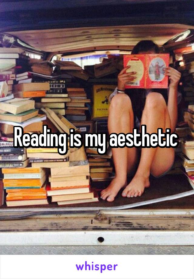 Reading is my aesthetic 