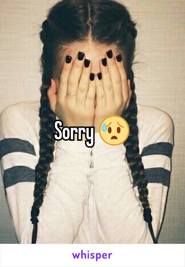 Sorry 😰