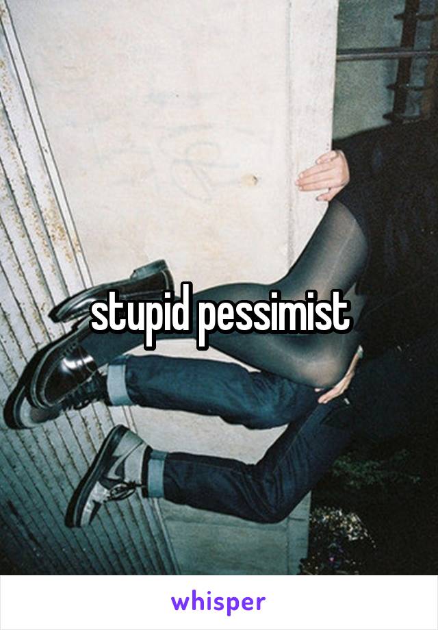 stupid pessimist