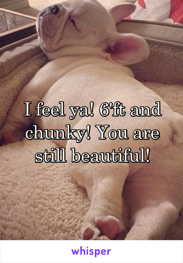 I feel ya! 6'ft and chunky! You are still beautiful!