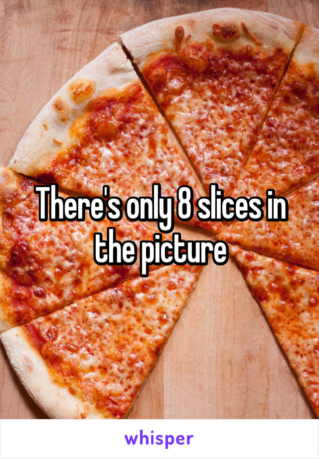 There's only 8 slices in the picture