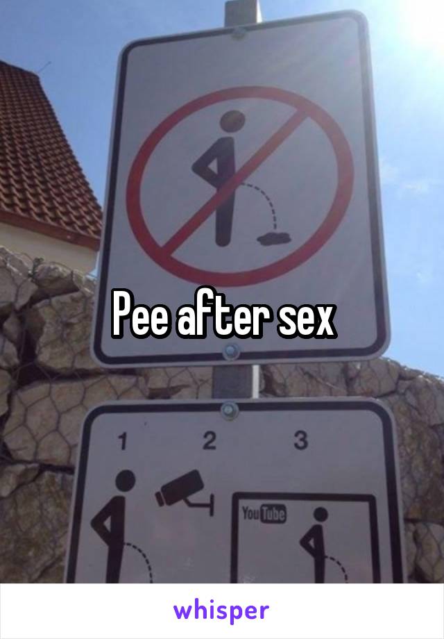 Pee after sex