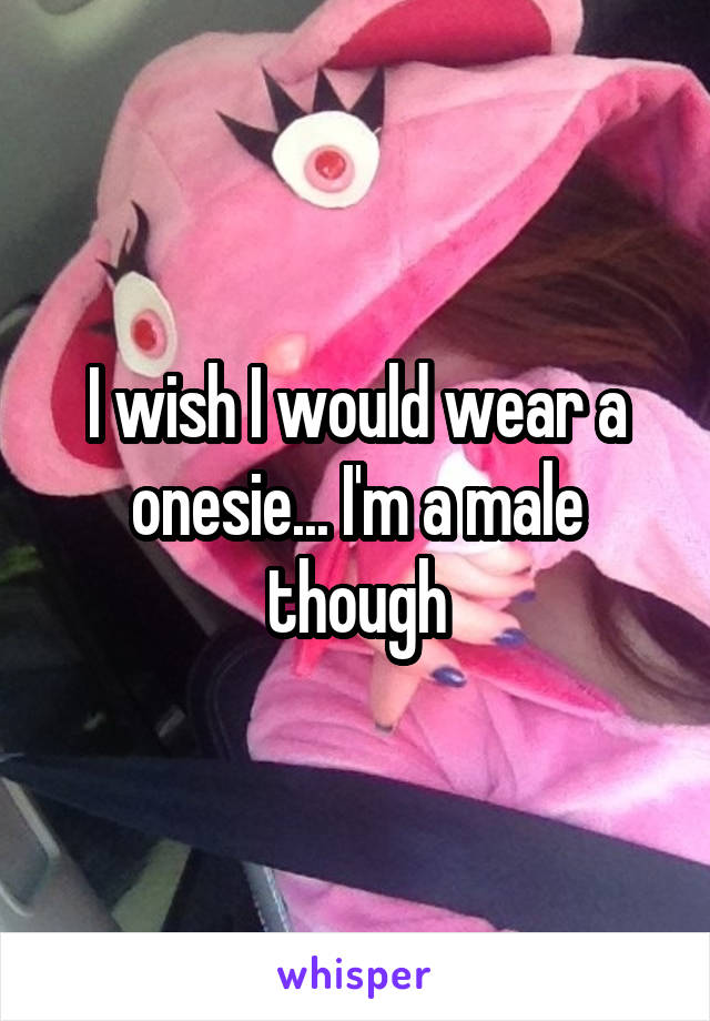 I wish I would wear a onesie... I'm a male though