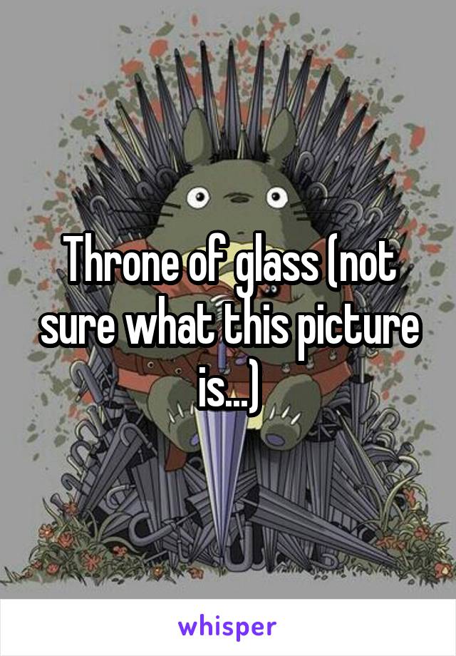 Throne of glass (not sure what this picture is...)