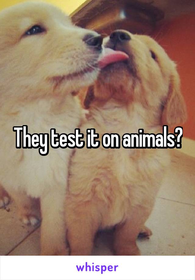 They test it on animals?