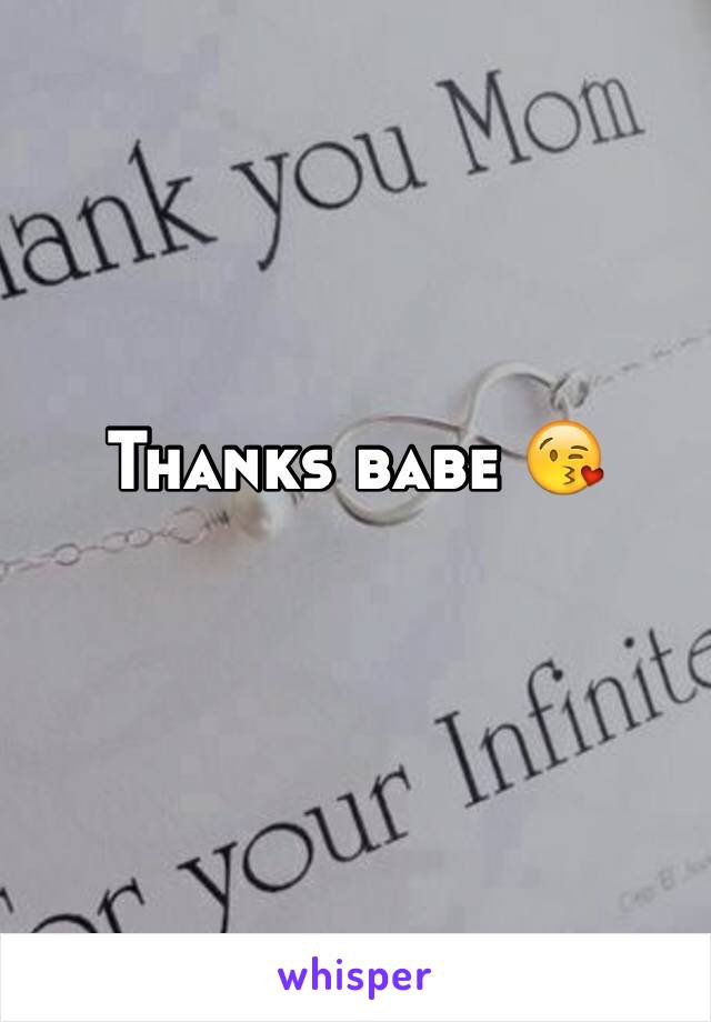 Thanks babe 😘