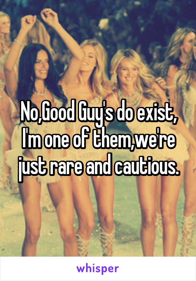 No,Good Guy's do exist, I'm one of them,we're just rare and cautious.