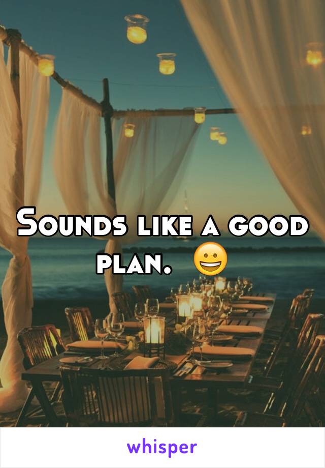 Sounds like a good plan.  😀