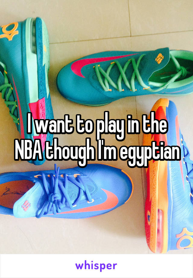 I want to play in the NBA though I'm egyptian