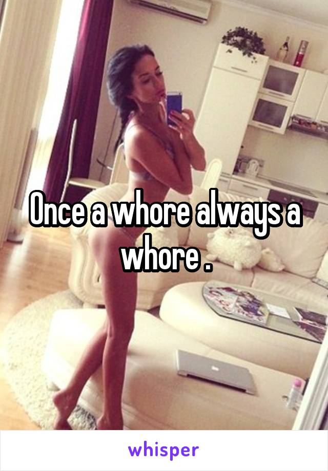 Once a whore always a whore .