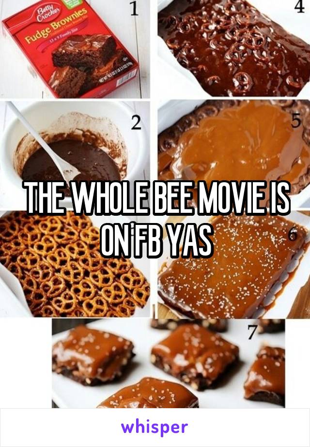 THE WHOLE BEE MOVIE IS ON FB YAS