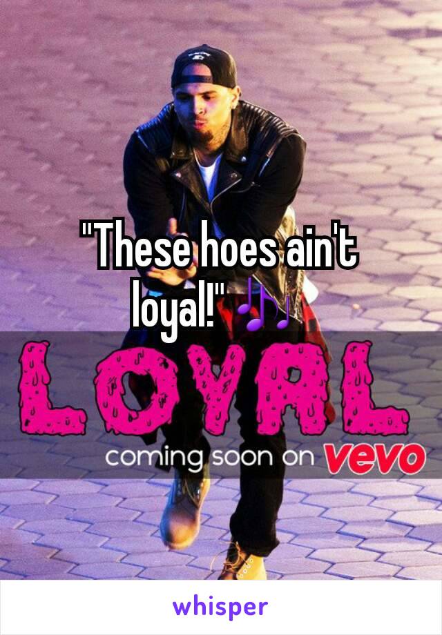 "These hoes ain't loyal!"🎶 