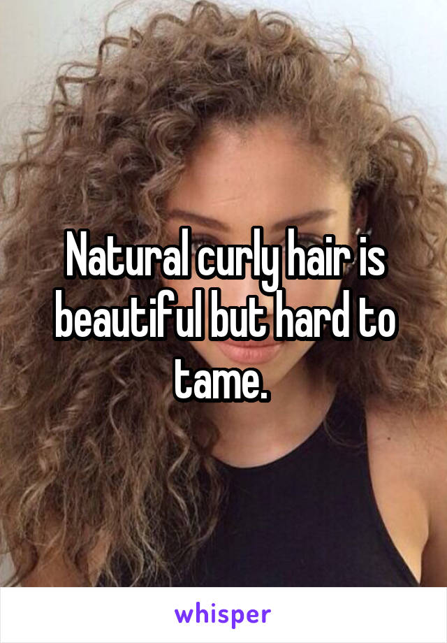 Natural curly hair is beautiful but hard to tame. 