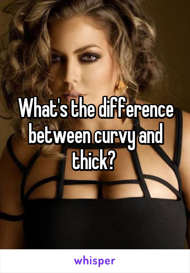 What's the difference between curvy and thick? 