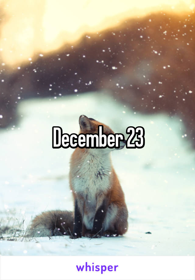 December 23