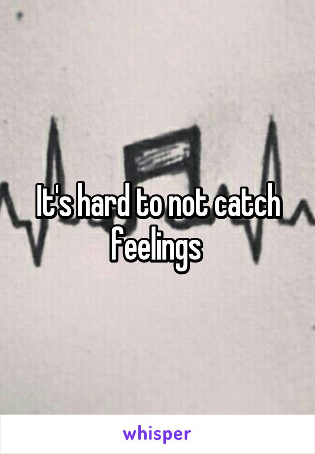 It's hard to not catch feelings 