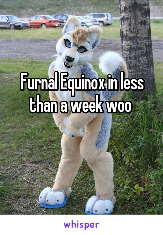 Furnal Equinox in less than a week woo 

