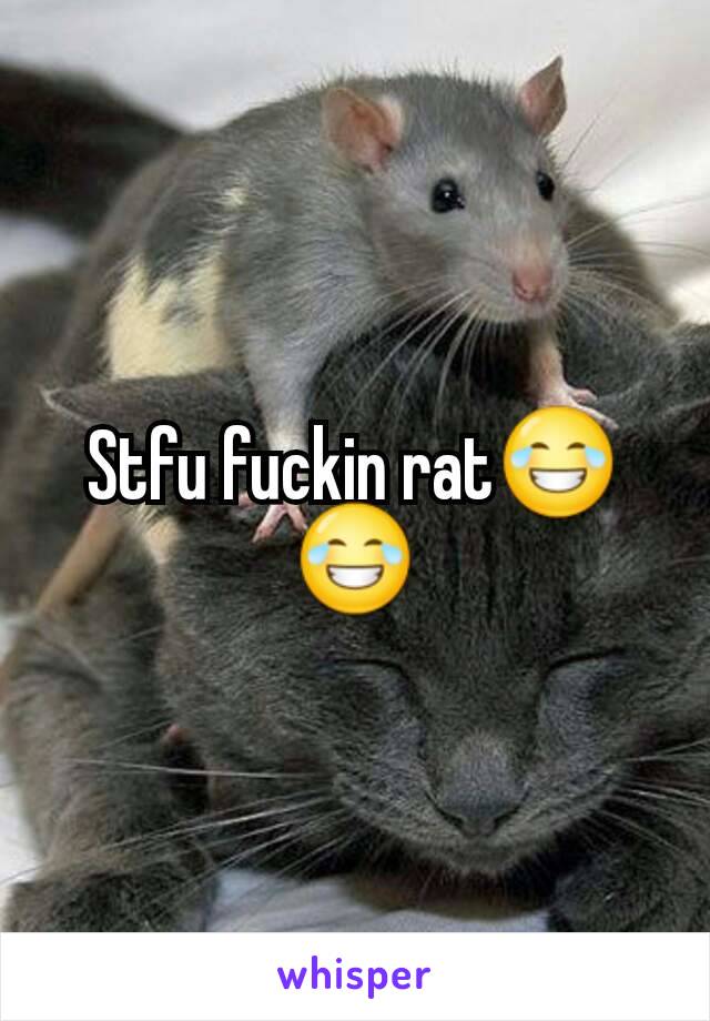 Stfu fuckin rat😂😂