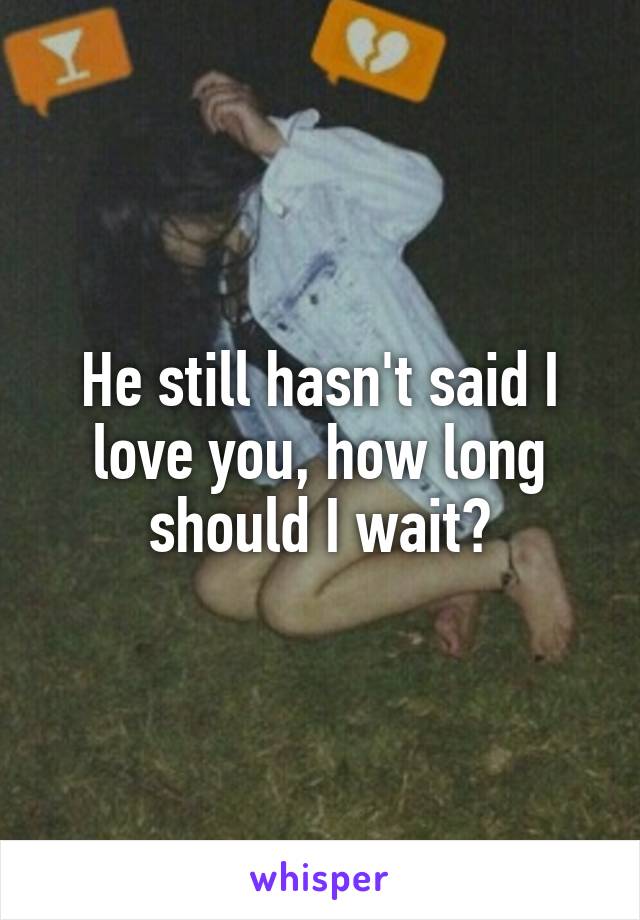 He still hasn't said I love you, how long should I wait?