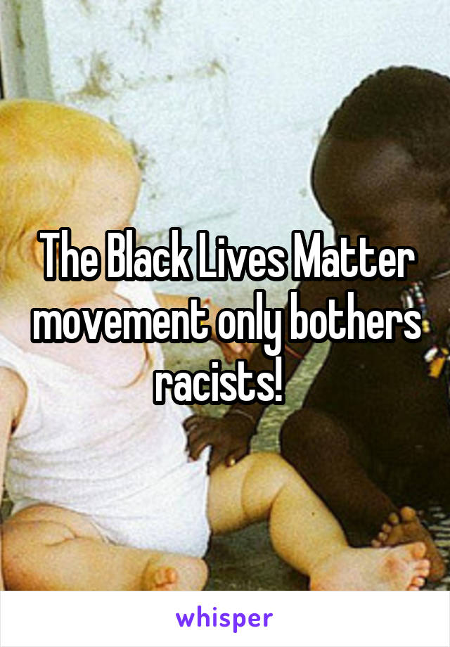 The Black Lives Matter movement only bothers racists!  