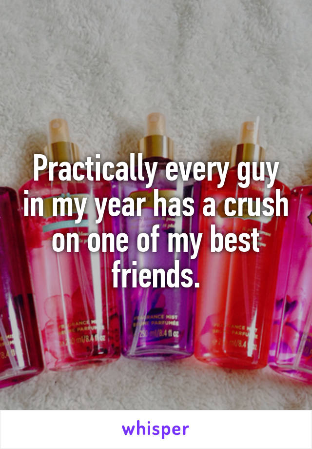 Practically every guy in my year has a crush on one of my best friends.