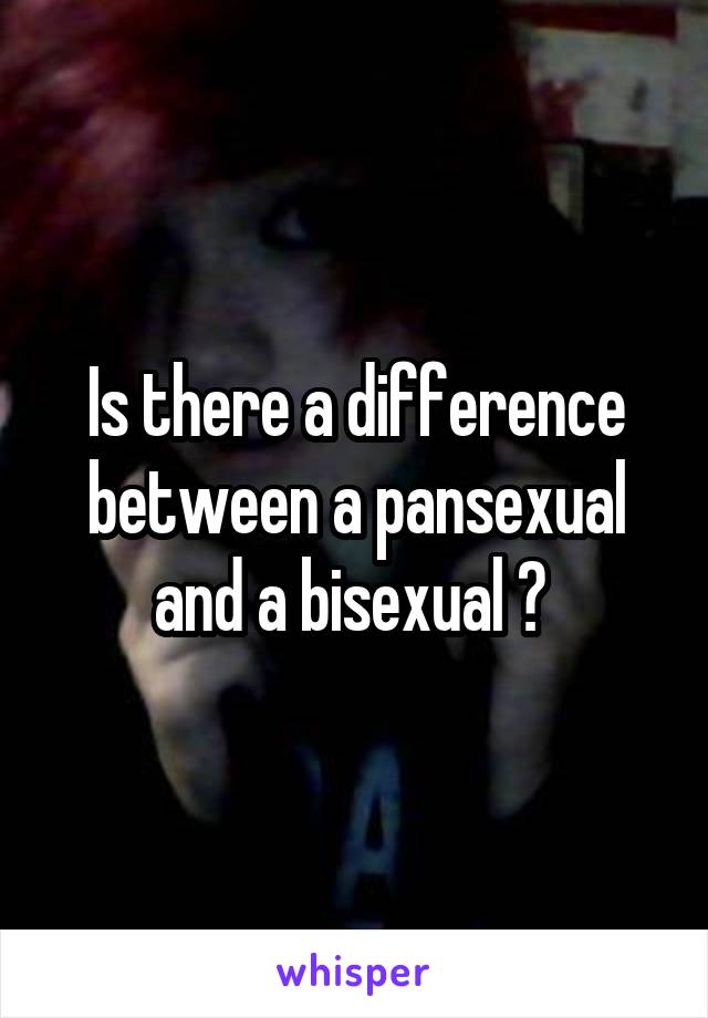 Is there a difference between a pansexual and a bisexual ? 