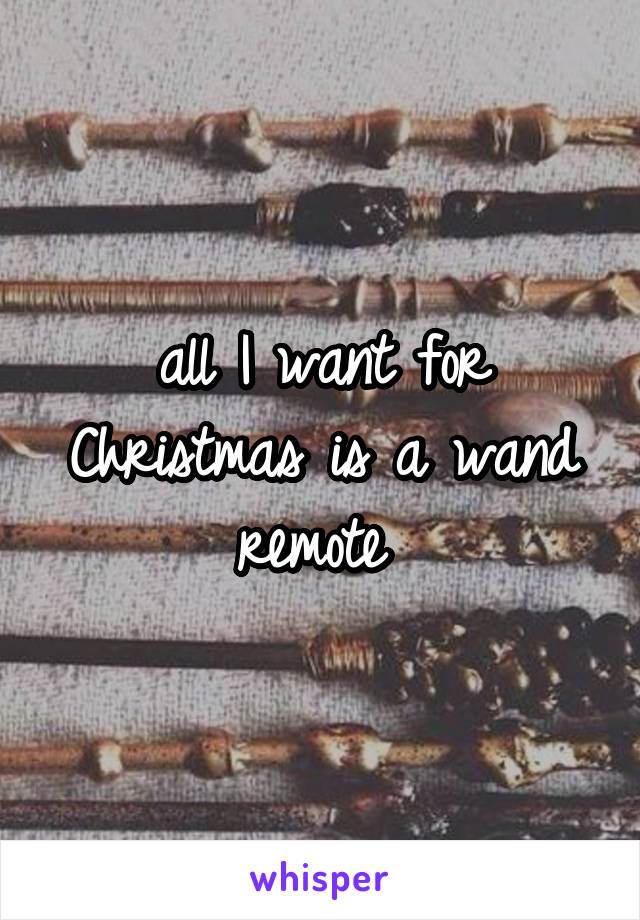 all I want for Christmas is a wand remote 