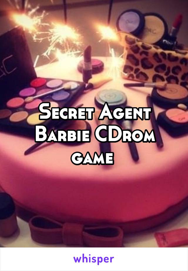 Secret Agent Barbie CDrom game 