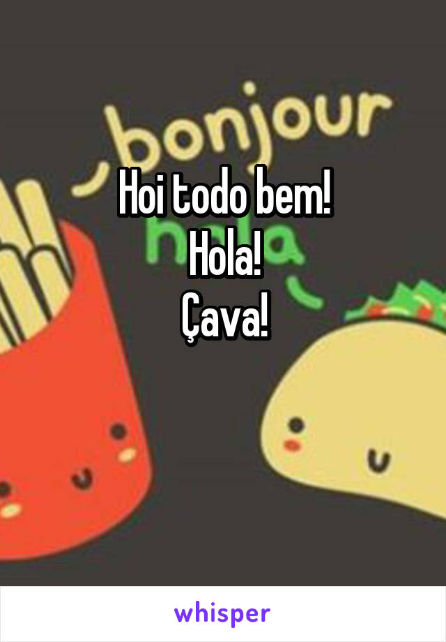 Hoi todo bem!
Hola!
Çava!
                   
