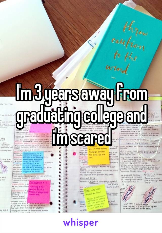 I'm 3 years away from graduating college and i'm scared