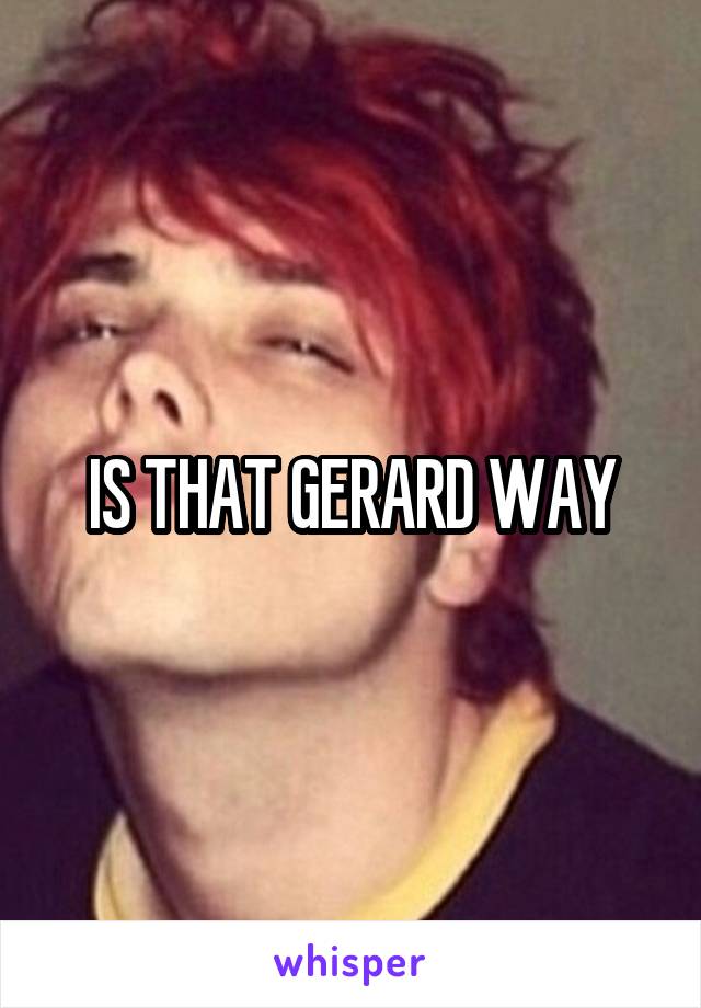 IS THAT GERARD WAY