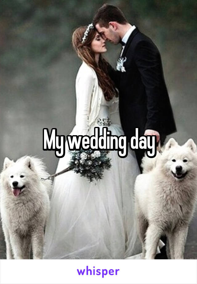 My wedding day