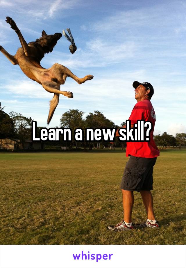 Learn a new skill? 