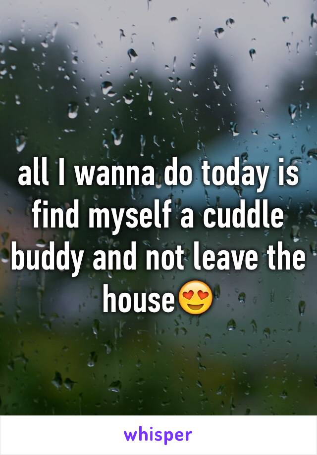 all I wanna do today is find myself a cuddle buddy and not leave the house😍