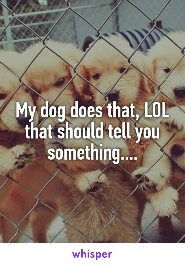 My dog does that, LOL that should tell you something....