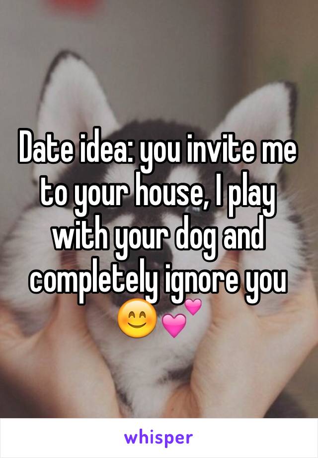 Date idea: you invite me to your house, I play with your dog and completely ignore you 😊💕