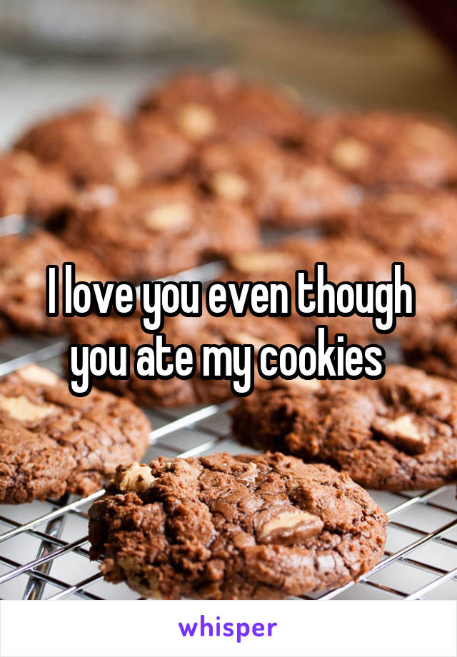 I love you even though you ate my cookies 