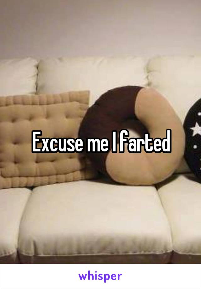 Excuse me I farted