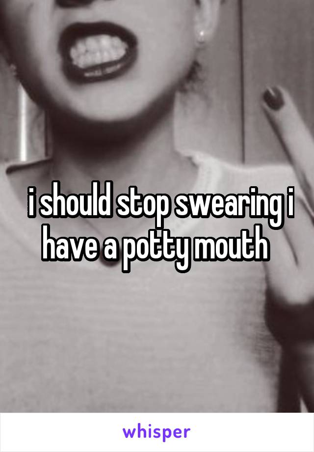  i should stop swearing i have a potty mouth 