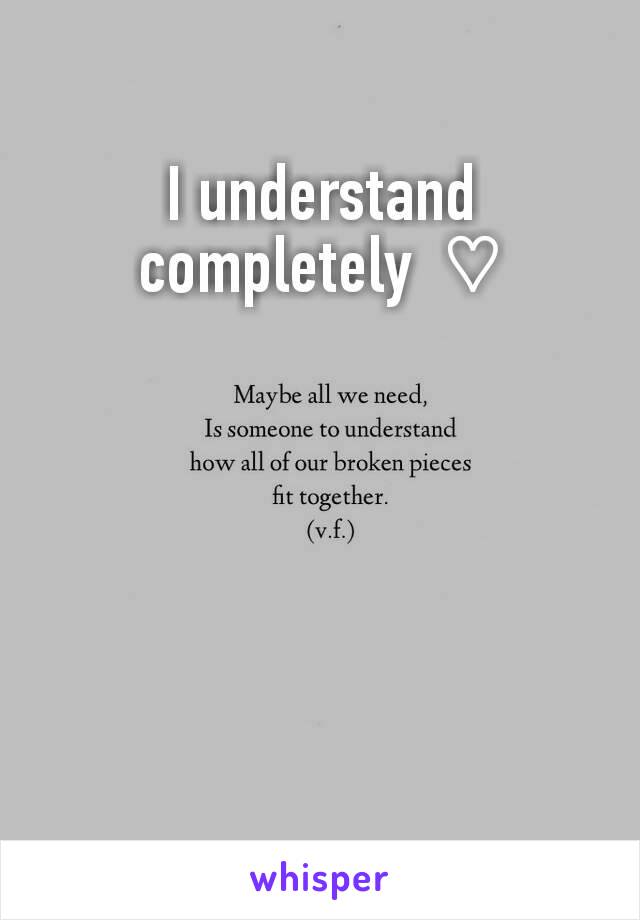 I understand completely  ♡