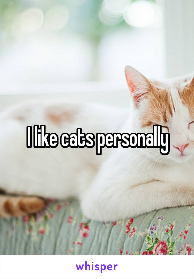 I like cats personally