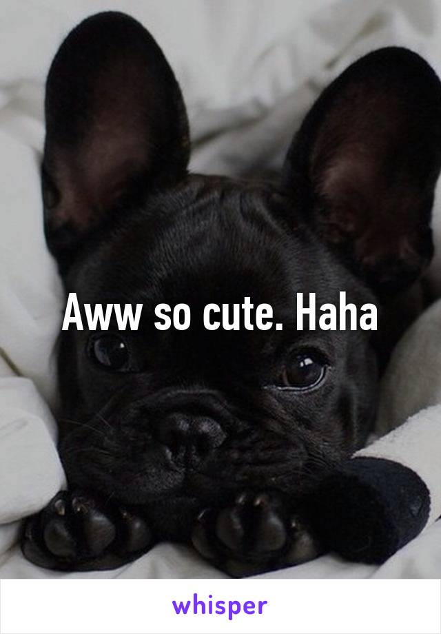 Aww so cute. Haha