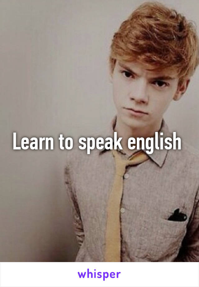 Learn to speak english 