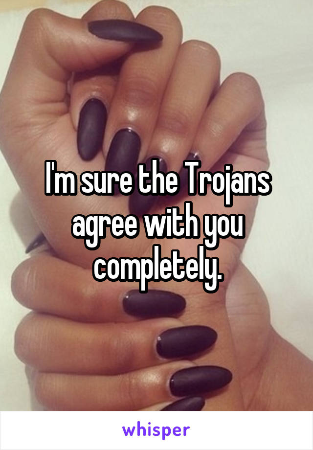 I'm sure the Trojans agree with you completely.