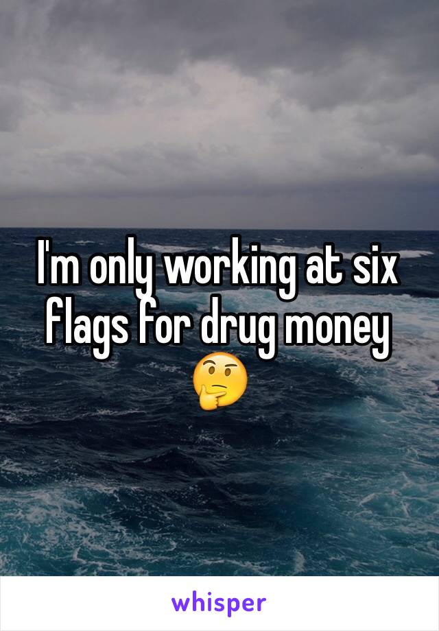 I'm only working at six flags for drug money 🤔