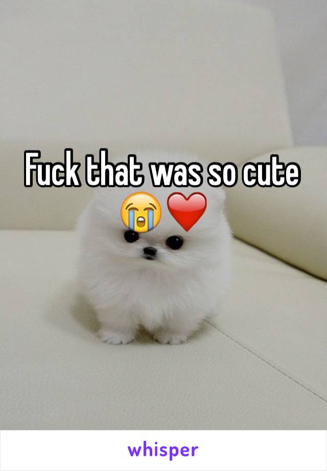 Fuck that was so cute 😭❤️