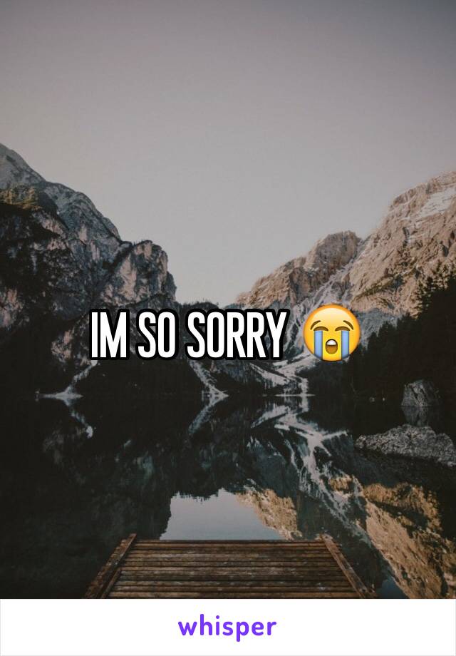 IM SO SORRY 😭