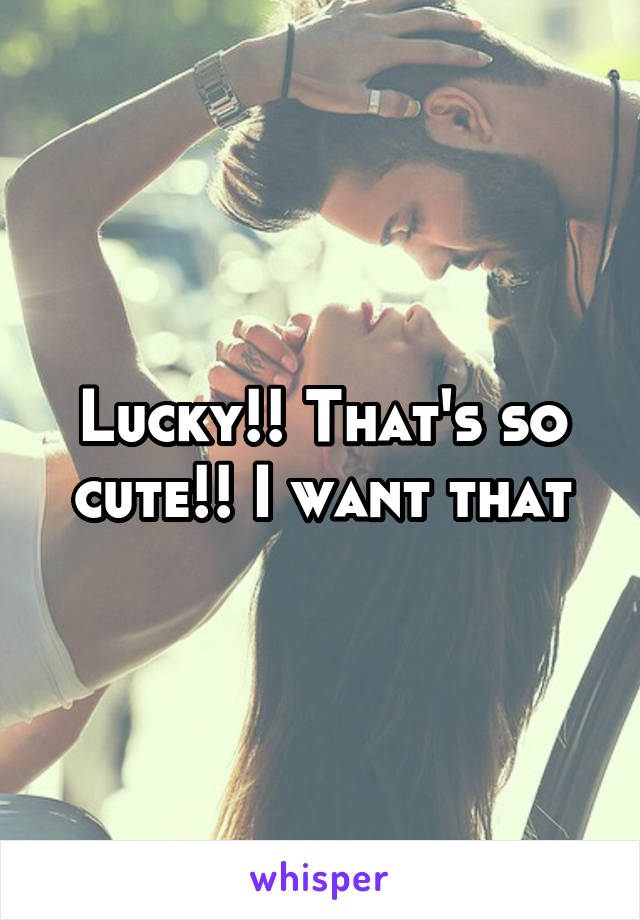 Lucky!! That's so cute!! I want that