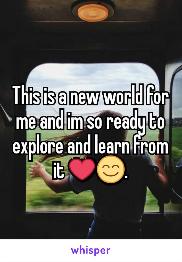 This is a new world for me and im so ready to explore and learn from it ❤😊.