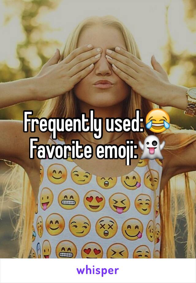 Frequently used:😂
Favorite emoji:👻